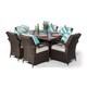 image 5 of Arizona Rectangular 6 Seater Rattan Patio Dining Set | Brown | Brown