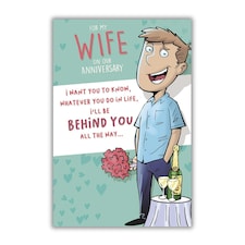 Face Ache, Wife Anniversary Card, Congratulations on our Anniversary Card Wife from Husband