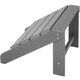 image 7 of Garden Chair with Footstool - Adirondack design, high backrest, wide armrests | Grey | light grey | One Size | 1