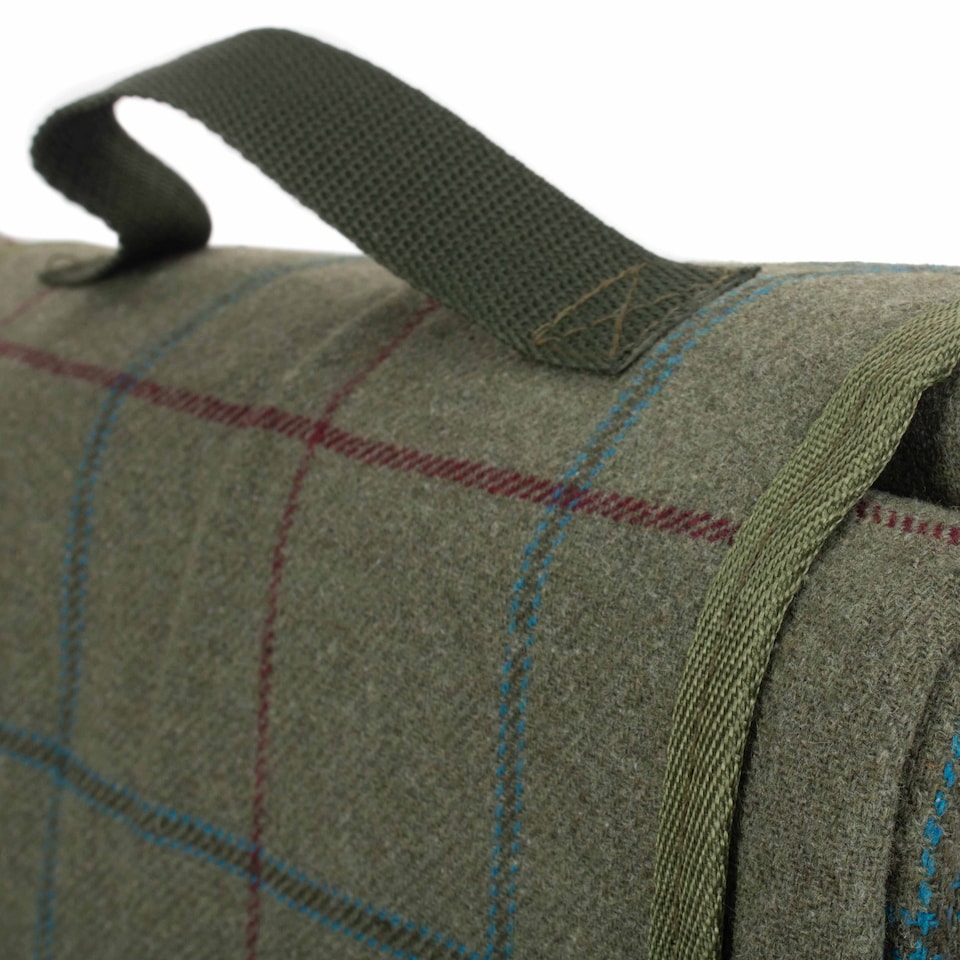 image 1 of Luxury Green Tweed Picnic Blanket | Green | Green