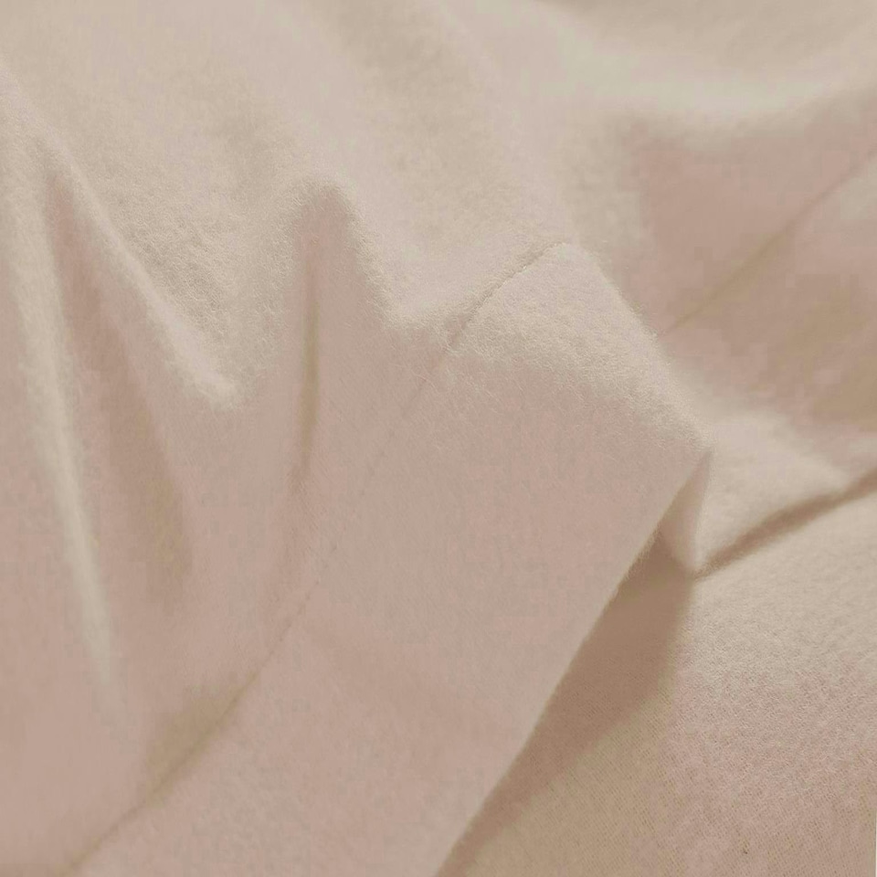 image 1 of Plain Dye Flannelette Latte Super King Duvet Cover Set