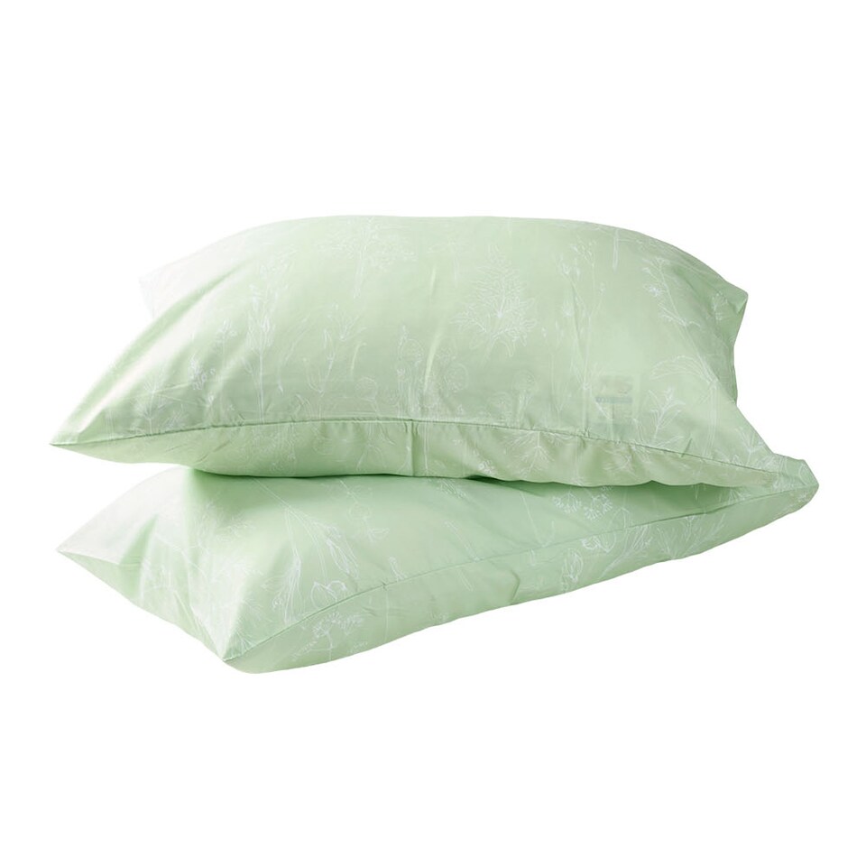 image 1 of Living and Home 3Pcs Duvet Cover and Pillowcases Bedding Set, Branch Print Design, King, Green | Green | King
