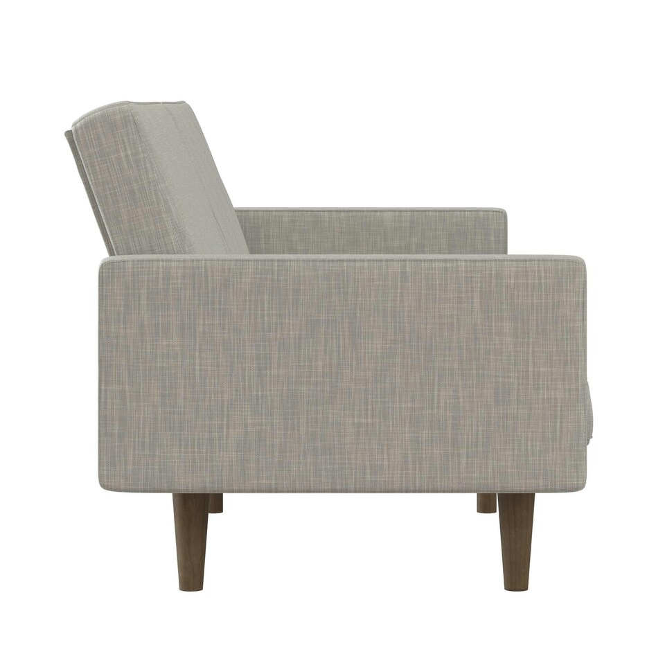 image 1 of Paxson Clic Clac Sofa Bed in Light Grey Fabric Grey | LIGHT GREY
