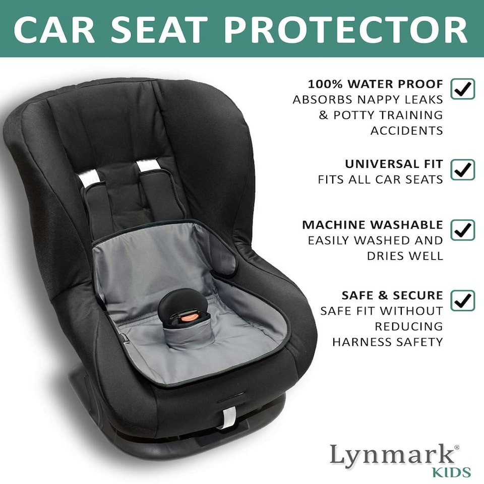 image 1 of Lynmark® Potty Training Car Seat Protector Cover for Spills, Nappy Leaks, and Accidents Grey | 1 pack