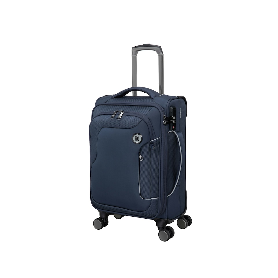 image 1 of IT Luggage Teleported Navy Berry Expandable Cabin Suitcase with TSA Lock Blue | Cabin Bag