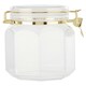 image 3 of Interiors By Premier Elegant Design Gozo Octagonal Storage Jar 1200 ml, Durable Glass Jar With Lid, Sleek Airtight Storage Jar