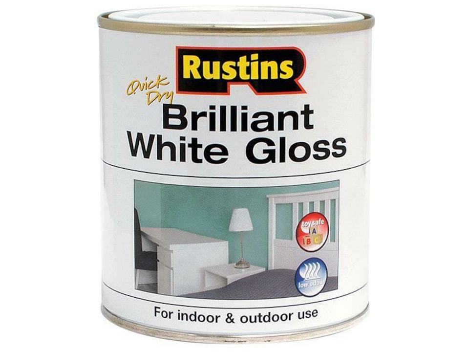 image 1 of Rustins Quick Dry Gloss Paint 250ml - Brilliant White