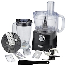 Cooks Professional Food Processor | 1000W | 7 Different Blades | Mixing Bowl and Blending Jug | Black