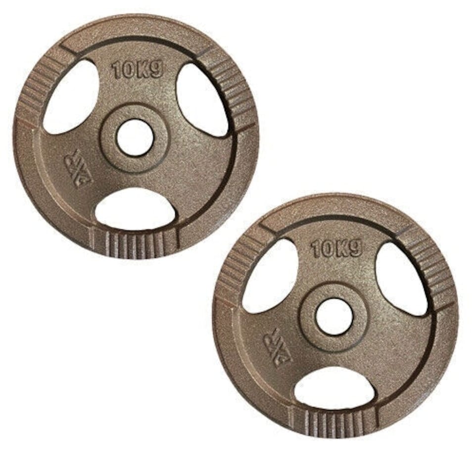 Olympic 2" Tri-Grip Cast Iron Weight Plates - 2 x 10kg