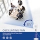 image 5 of HOMCOM 16'' Pedestal Fan Height Adjustable 85 Degree Oscillation LED Panel