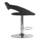 image 3 of Interiors by Premier Black Faux Leather Bar Chair, Backrest Breakfast Bar Chair, Footrest Living Bar Chair Kitchen