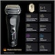 image 9 of Braun Series 9 PRO+ Electric Shaver, Pro SensoAdapt, Charging Stand, 9610S, Black