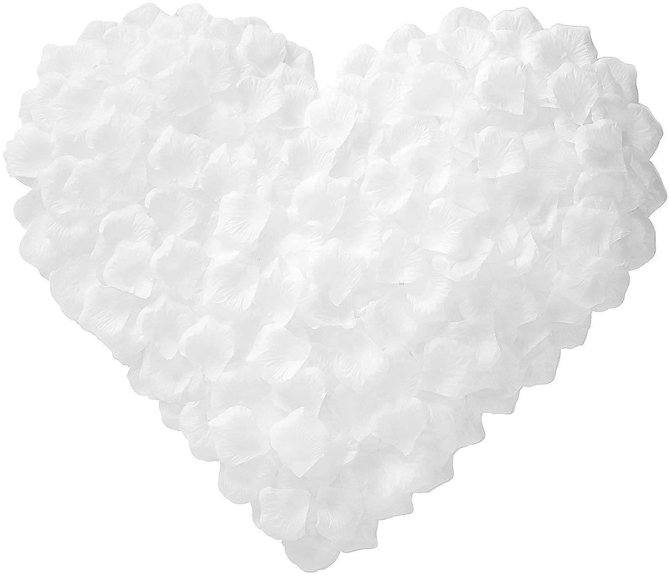 image 1 of 400pcs White Silk Rose Petals Wedding Mothers Day Wedding Confetti Anniversary Table Decorations