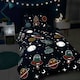 image 3 of Space and Aliens Glow in the Dark Duvet Cover Set with Pillowcase Multi | Double