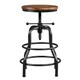 image 1 of Yaheetech Vintage Industrial Bar Stool Brown Brown