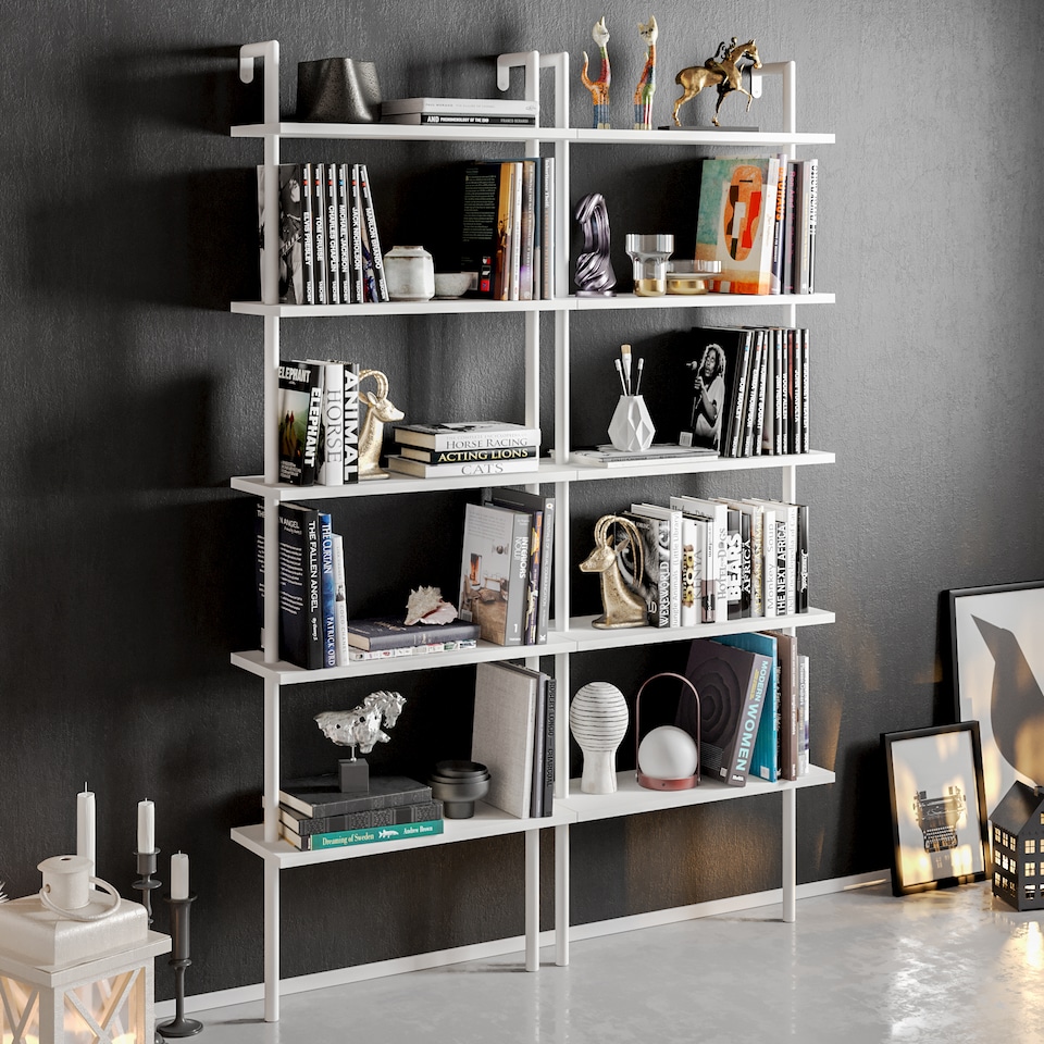 image 1 of Decorotika Paula 5-tier Bookcase Shelving Unit Display Stand -  60 cm W x  22 cm D x 174 cm H