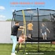 image 4 of SPORTNOW 8ft Trampoline with Enclosure Net, Spring Cover, Black