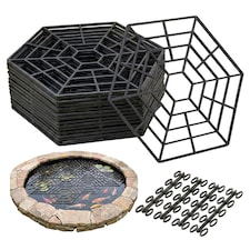 GEEZY Pond Guard Protector Floating Net Rings Black 20 Piece Set