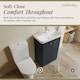image 4 of Floor 2 Door Bathroom Vanity Unit, Tap & Toilet Pack, Dark Grey, 579mm | Grey | Satin Soft Black