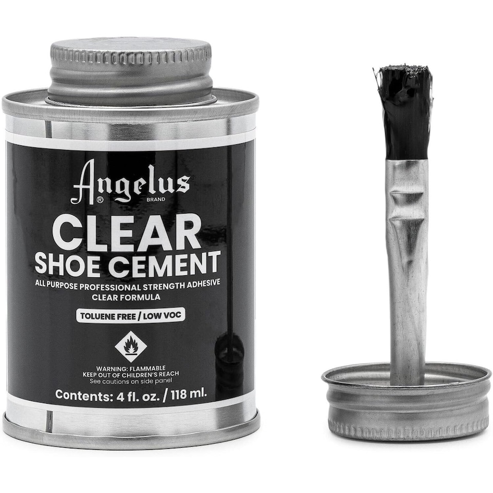 image 1 of Angelus Clear Shoe Cement - Professional Strength for Shoe Repairs 4oz | Clear
