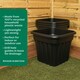 image 3 of Vista 4x 49cm Square Plastic Garden Planters Black