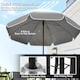 image 3 of Outsunny 6 Pieces Garden Furniture Set with Parasol, Folding Chairs, Cream 
