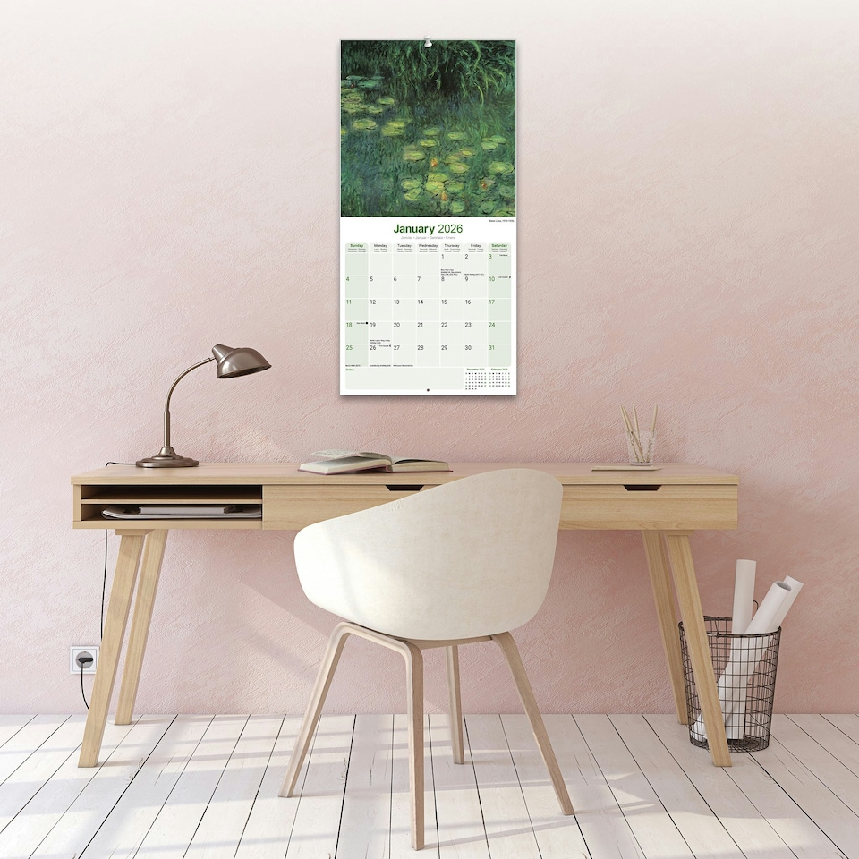 image 1 of Monet 2026 Calendar | Square Wall Calendar | Art & Artist Gift | Plastic Free Packaging | by Avonside Publishing