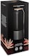 image 2 of Cole & Mason Hinxton Black/Grey Large Food Storage Jar with Lid, Space Saving Food Container Ceramic/Acacia/Silicone, (H)295 mm x (D)110 mm