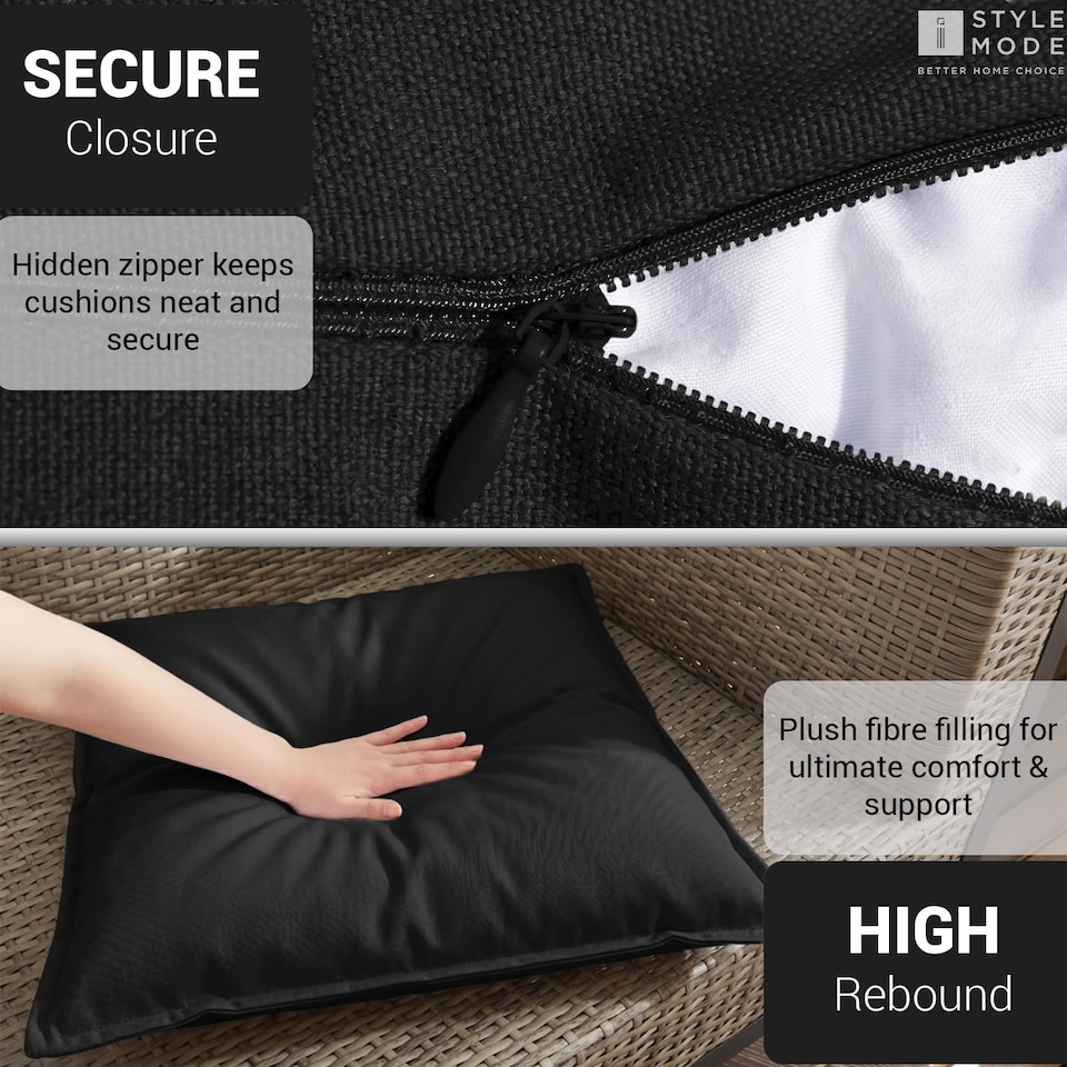 image 1 of Waterproof Indoor & Outdoor Cushions 45 x 45cm – Pack of 2|Garden Patio Sofa Scatter Cushions
