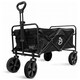 image 10 of Foldable Wagon Cart with Adjustable Handle for Camping Shopping