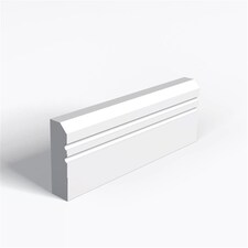 Pack of 10 (Total 10 Units) - MDF Primed Chamfer & 2 Drip Groove Architrave & Rebate - 25mm (T) x 58mm (H) x 4200mm (L)