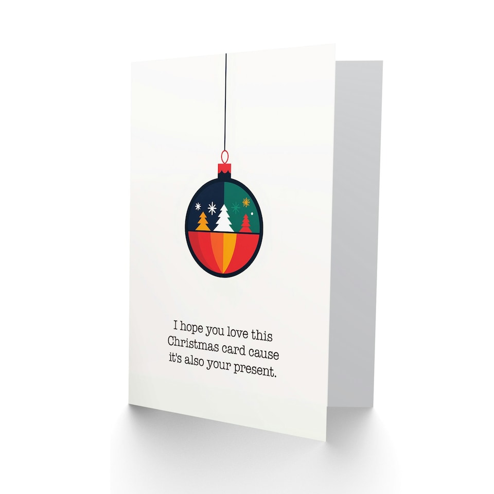 image 1 of Hope You Love This It's Also Your Present Funny Blank For Him Or Her Art Christmas Card