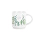 image 3 of Mum & Dad Stacking Mugs Set - Green Ferns Gifts for Grandparents Ceramic Cups Set of 2 with Metal Stand | White