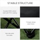 image 5 of Outsunny Folding Camping Chair with Carrying Bag and Storage Pocket, Black