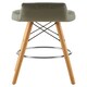 image 4 of Interiors by Premier Grey Leather Effect Bar Stool, Comfortable Seating Faux Leather Bar Stool, Space-Saver Leather Kitchen Stool