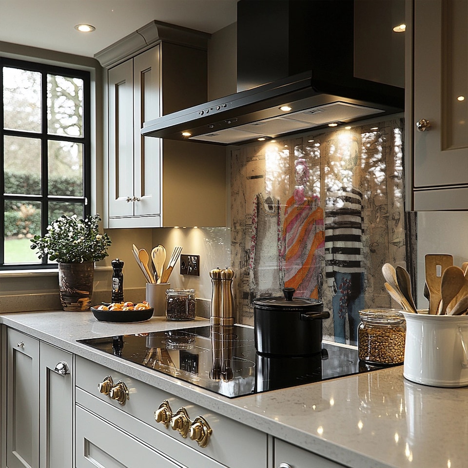 image 1 of Shopping The Look Splash Back | White