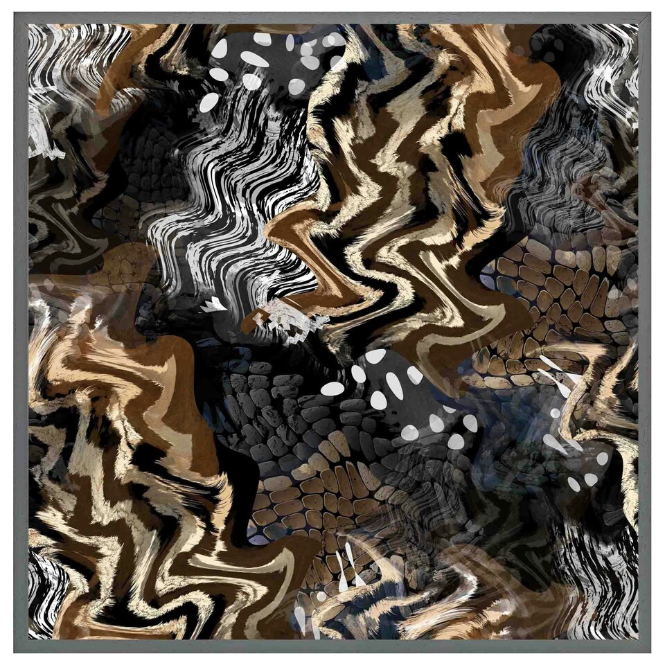 image 1 of African print (Picutre Frame) Brown | Oak | L