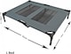 image 2 of Actiaspet Elevated Dog Bed Oxford Mesh Pet Cot Indoor or Outdoor (Grey, Large)