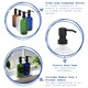 image 2 of Harbour Housewares 2pc Glass Soap Dispenser Set with Bamboo Tray & Labels - 500ml - Clear/Black