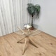 image 7 of Dining Table Clear Glass Kitchen Place for 4 Seats, Dining Table Only (Clear H 75 x L 100 x W 100 cm) Clear