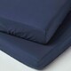 image 1 of Homescapes Navy Cotton Fitted Cot Sheets 200 Thread Count, 2 Pack | Blue | One Size