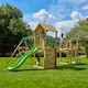 image 2 of TP Skywood Wooden Tower Climbing Frame with Ripple Slide, Sky Bridge, Mini Tower & Double Swing Arm - FSC® certified