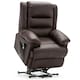 image 8 of Loxley Single Motor Electric Rise Recliner Bonded Leather Lift Chair (Brown)