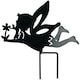 image 7 of Set of 4 Small Black Fairy Silhouettes With Stake Garden Deco Ornament