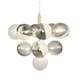image 1 of BHS Emile Ceiling Pendant with Smoked and Opal Glass Shades, Satin Brass