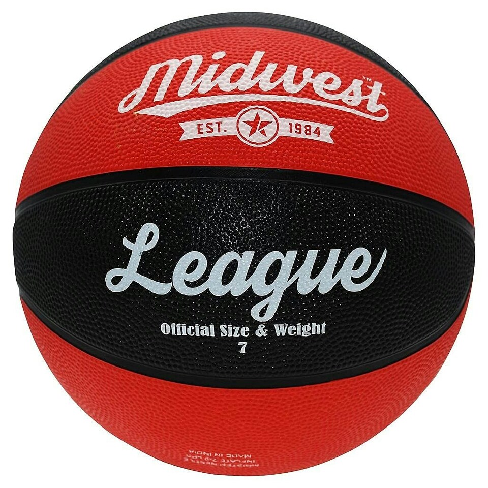 image 1 of Midwest Unisex-Youth League Basketball, Black, 6