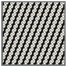 Striped rope pattern (Picture Frame) Grey | L
