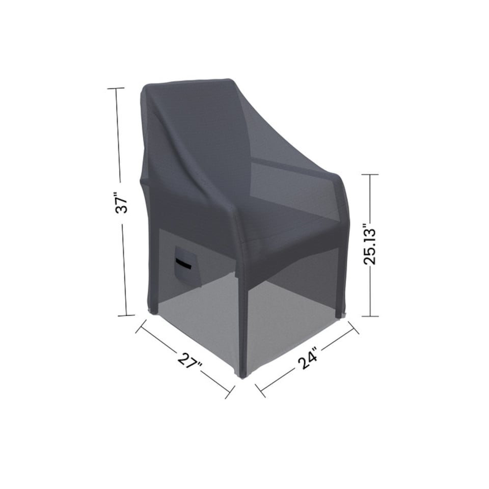 image 1 of Covers and all Libora Patio Dining Chair Covers Set of 2 Water-Repellent UV-Resistant Polyester for Outdoor Wicker Armchairs, 24 W x 27 D x 37 H x