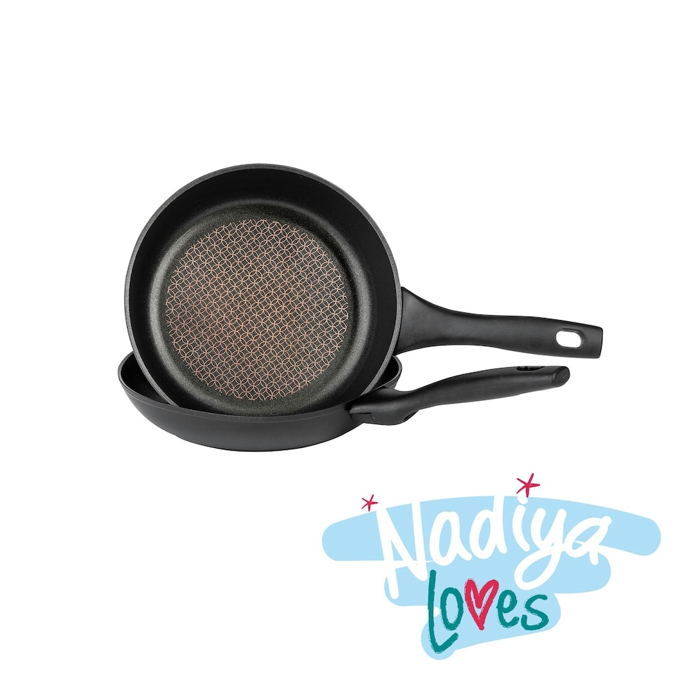 image 1 of Prestige Nesting Cookware Frying Pan with Multi Size Lid - 24 & 26cm - Pack of 2