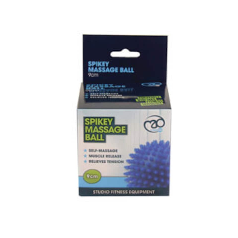 image 1 of Fitness Mad Spikey Massage Ball 9cm - Phthalate-free PVC, Black | Black | Black | 9cm